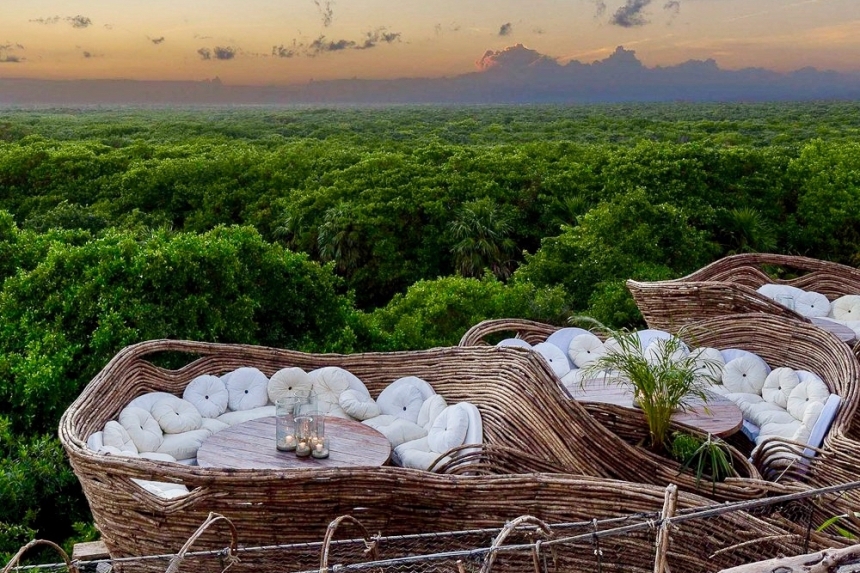 Tulum Sunset Treetop Nest Dinner / Best Tours, Excursions & Things to Do in the Riviera Maya, Mexico (Cancun, Puerto Morelos, Playa Del Carmen, Akumal, Tulum): Cenotes and Ancient Ruins to Hidden Lagoons and Uninhabited Islands / THE LAMA LIST / www.thelamalist.com